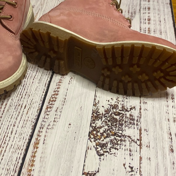 Timberland Pink leather combat boots Size 6 - Picture 16 of 16